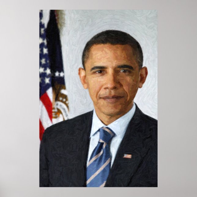Barack Obama Presidential Portrait Poster (Front)