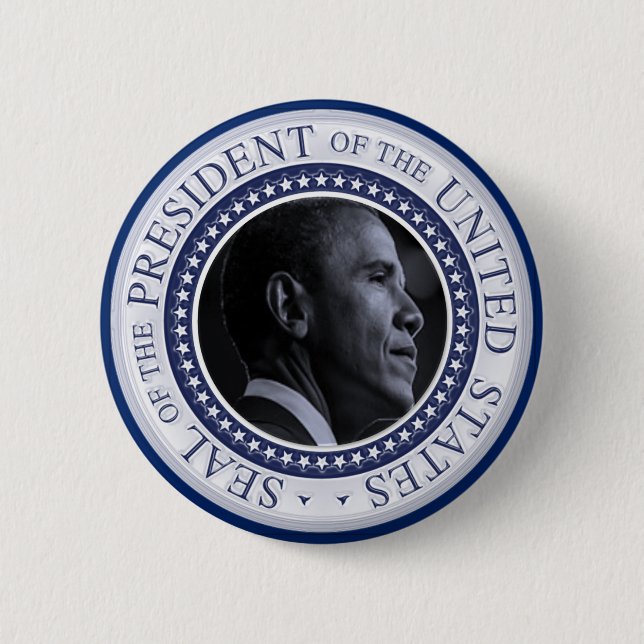Barack Obama Presidential Seal Pinback Button (Front)