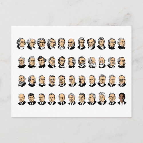 Barack Obama _ Presidents Of The United States Postcard