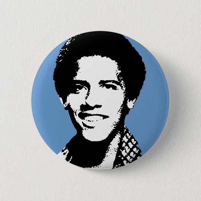 Barack Obama retro Pinback Button (Front)