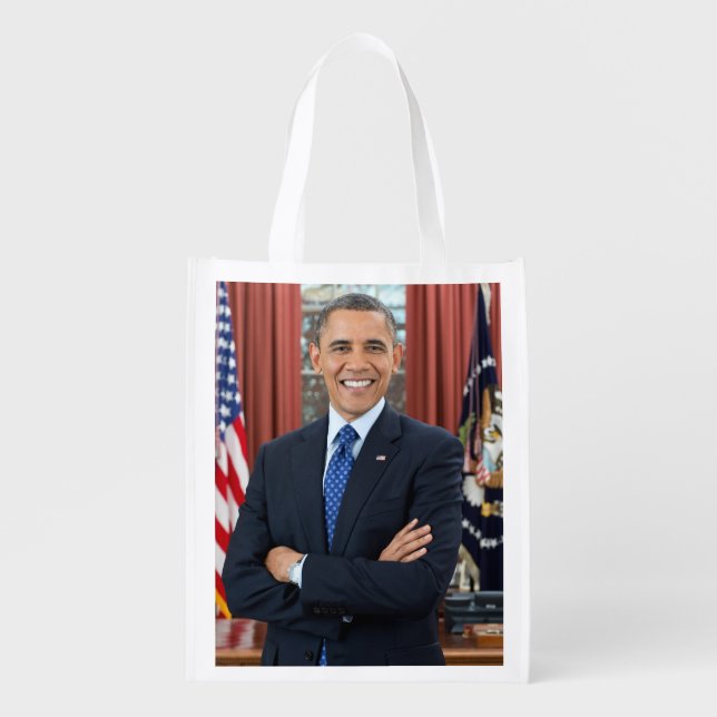 Barack Obama Reusable Grocery Bag (Front)