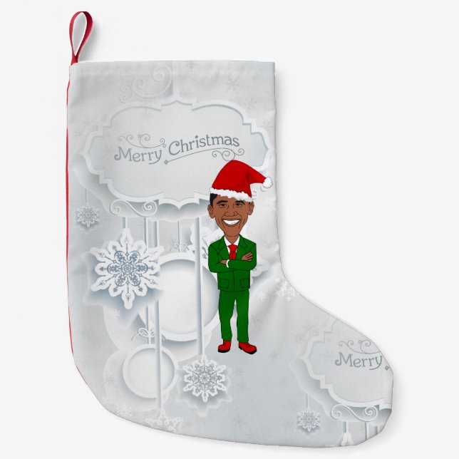 barack obama santa christmas stocking (Front)