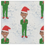barack obama santas fabric