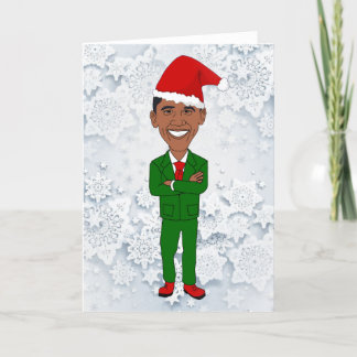 barack obama santas holiday card