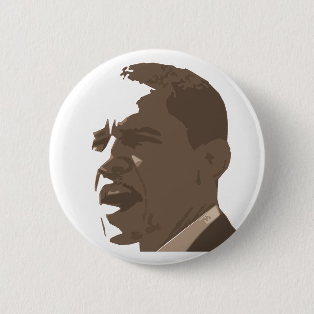 Barack Obama Sepia Portrait Button (Front)