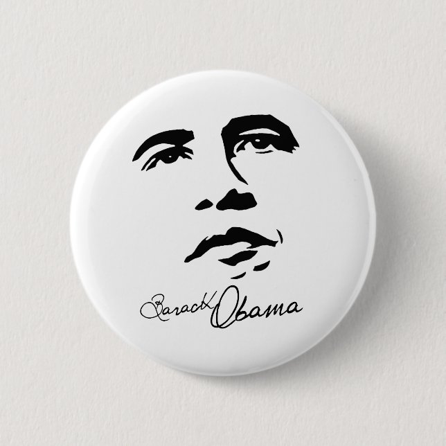 Barack Obama Signature Pinback Button (Front)