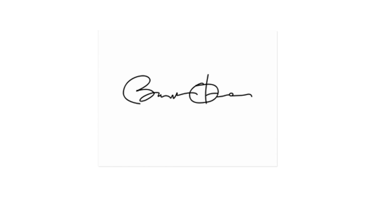 Barack Obama Signature Series (Black) Postcard | Zazzle.com