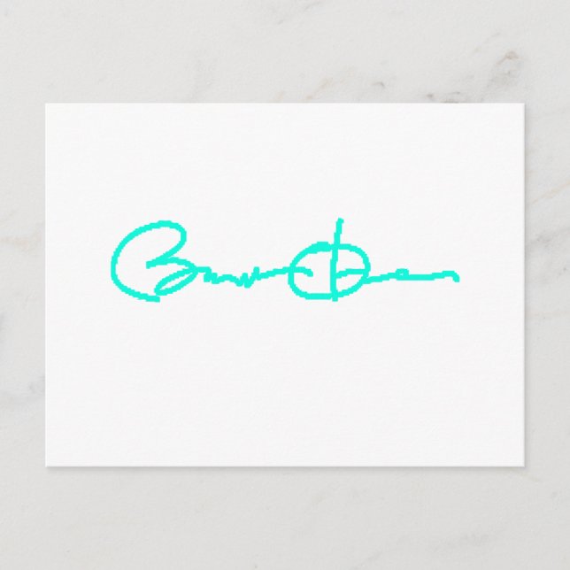 Barack Obama Signature Series (Light Blue) Postcard (Front)