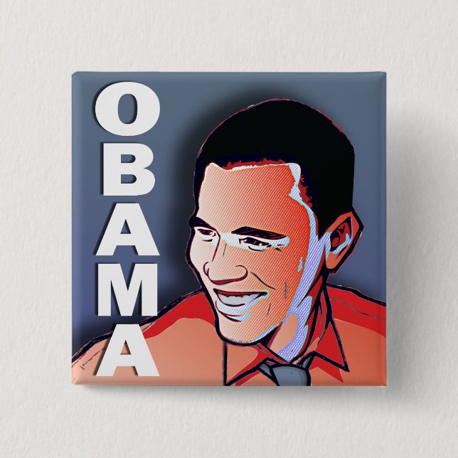 Barack Obama Silver Button (Front)