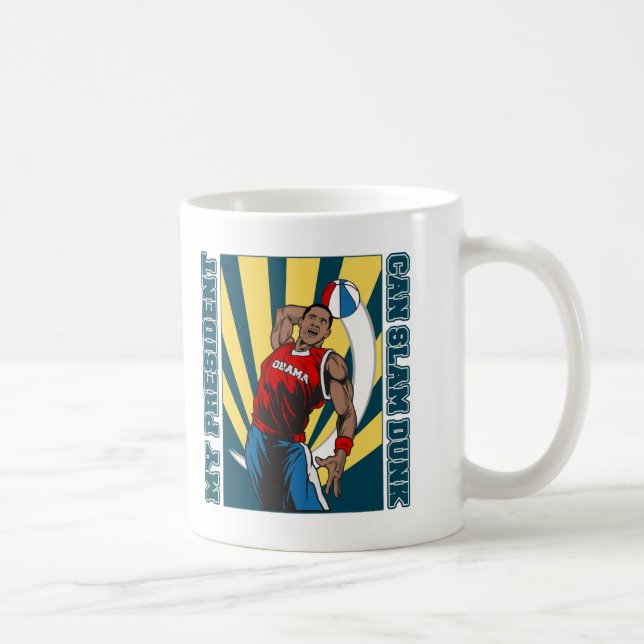 Barack Obama Slam Dunk Coffee Mug (Right)