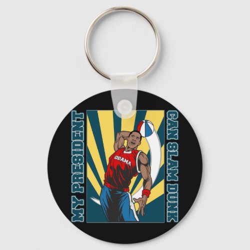 Barack Obama Slam Dunk Keychain