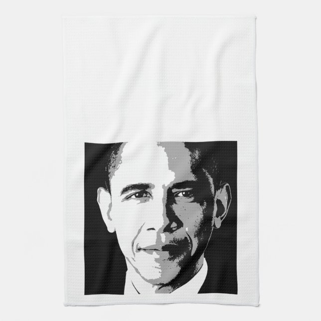 BARACK OBAMA SQUARE PORTRAIT -.png Towel (Vertical)