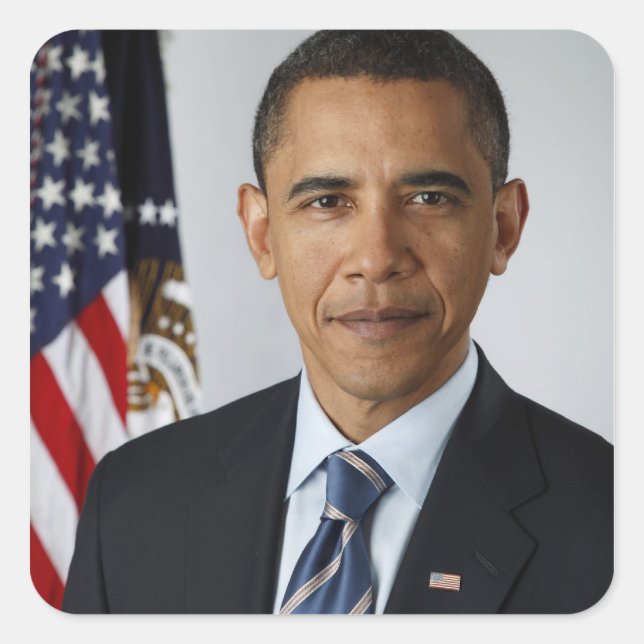 Barack Obama Square Sticker (Front)