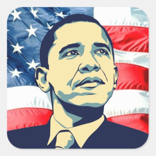 Barack Obama Square Sticker
