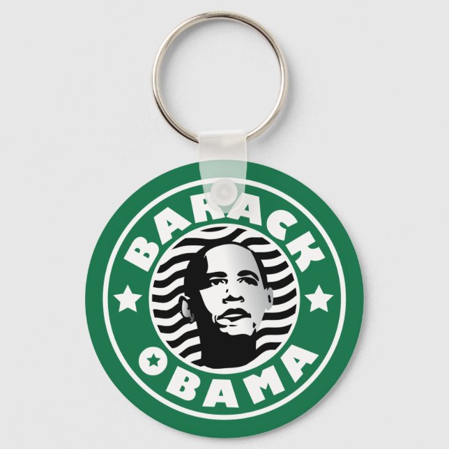 Barack Obama Star Caffeine Keychain (Front)