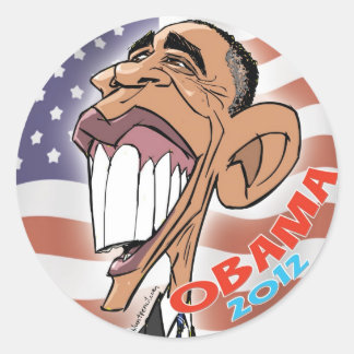 Barack Obama Sticker (20 pack) Cartoon Caricature