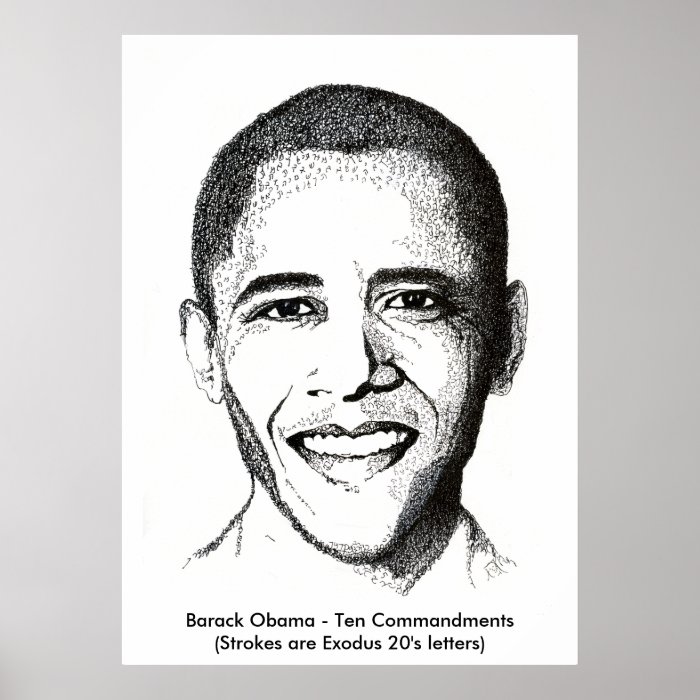 Barack Obama   Ten Commandments Posters