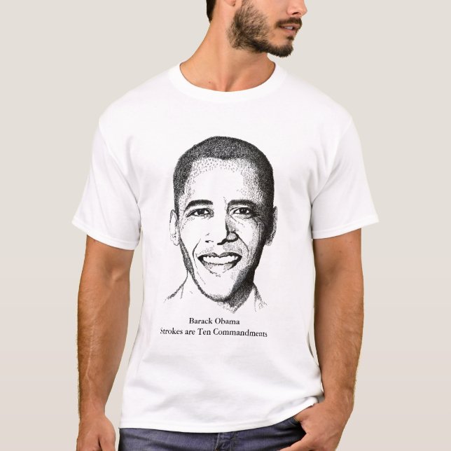Barack Obama - Ten Commandments T-Shirt (Front)