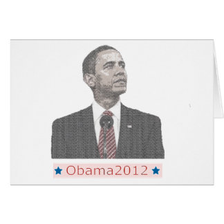 Barack Obama Text Portrait 2012 Cards