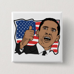 Barack Obama Thumbs Up Pinback Button