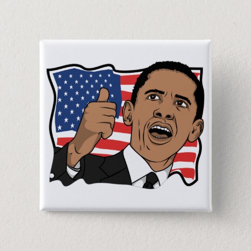 Barack Obama Thumbs Up Pinback Button