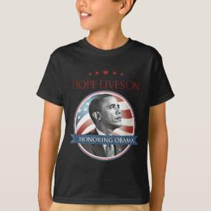 Barack Obama Tribute Art Hope Lives On T-shirt.png T-Shirt