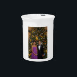 Barack Obama US President White House Christmas Beverage Pitcher<br><div class="desc">White House Christmas Portrait, Barack Obama served as the 44th President of the United States. His story is the American story; values from the heartland, a middle-class upbringing in a strong family, hard work and education as the means of getting ahead, and the conviction that a life so blessed should...</div>