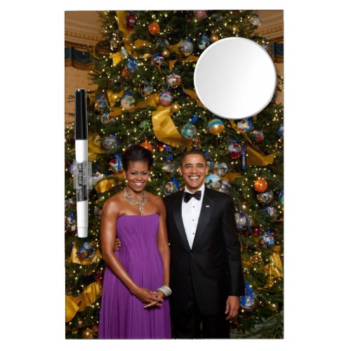 Barack Obama US President White House Christmas Dry Erase Board With Mirror
