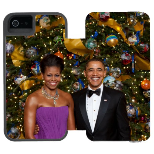 Barack Obama US President White House Christmas iPhone SE55s Wallet Case