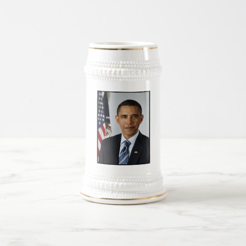 Barack Obama US President White House Portrait  Beer Stein