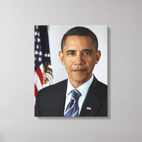 Barack Obama US President White House Portrait  Canvas Print