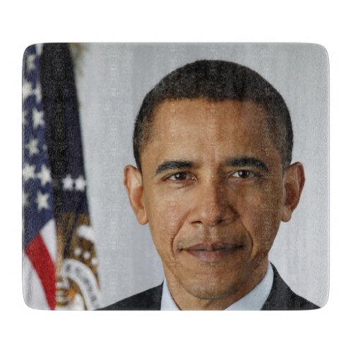 Barack Obama US President White House Portrait  Cutting Board