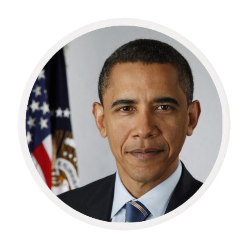 Barack Obama US President White House Portrait  Edible Frosting Rounds