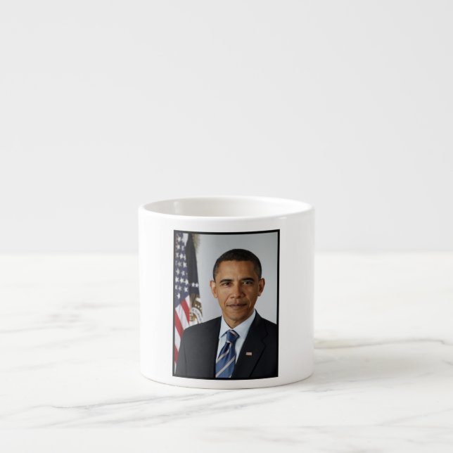 Barack Obama US President White House Portrait  Espresso Cup (Front)