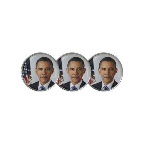 Barack Obama US President White House Portrait  Golf Ball Marker
