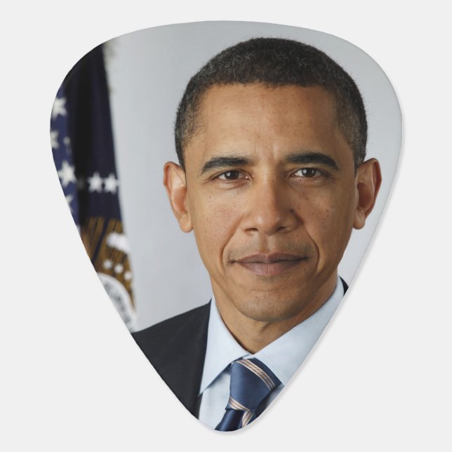 Barack Obama US President White House Portrait  Guitar Pick (Back)