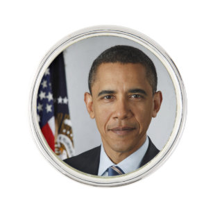 Barack Obama US President White House Portrait  Lapel Pin