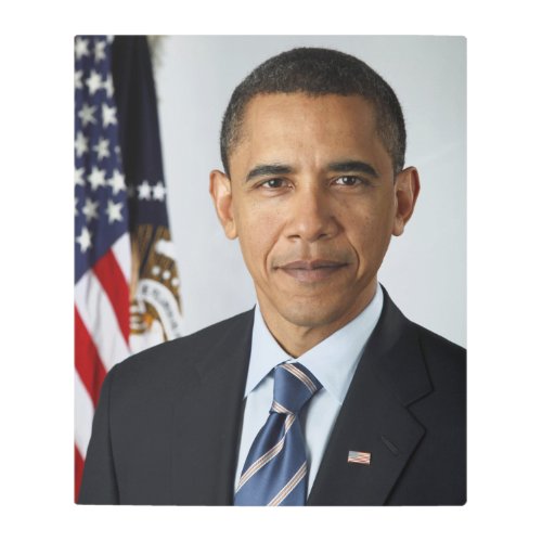 Barack Obama US President White House Portrait  Metal Print