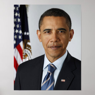 Barack Obama US President White House Portrait  Poster