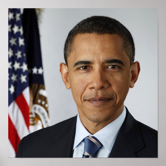 Barack Obama US President White House Portrait  Poster (Front)