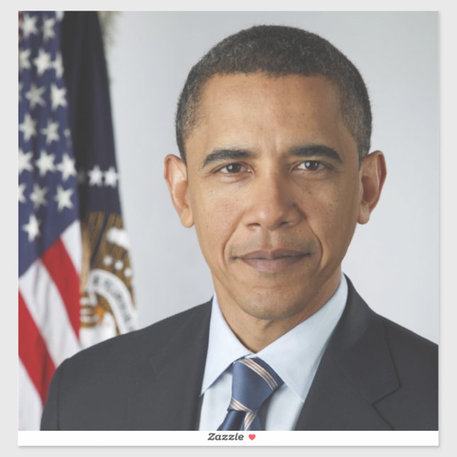 Barack Obama US President White House Portrait  Sticker (Sheet)