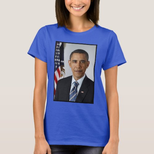 Barack Obama US President White House Portrait  T_Shirt