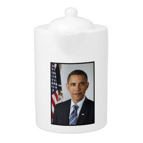 Barack Obama US President White House Portrait  Teapot
