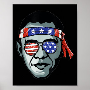 Barack Obama Usa Gles Bandana Patriotic Proud Demo Poster