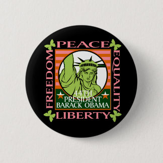 BARACK OBAMA WINS! PINBACK BUTTON