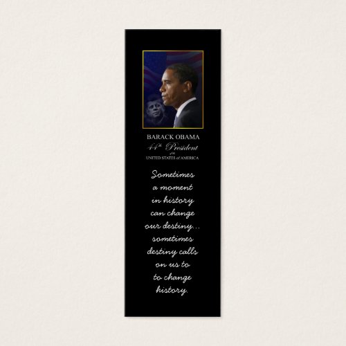 Barack Obama with JFK - Bookmarker Business Card