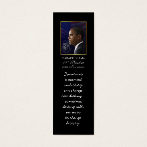 Customizable Barack Obama with JFK - Bookmarker Business Card