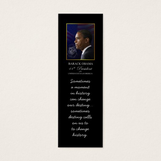 Barack Obama with JFK - Bookmarker (Front)