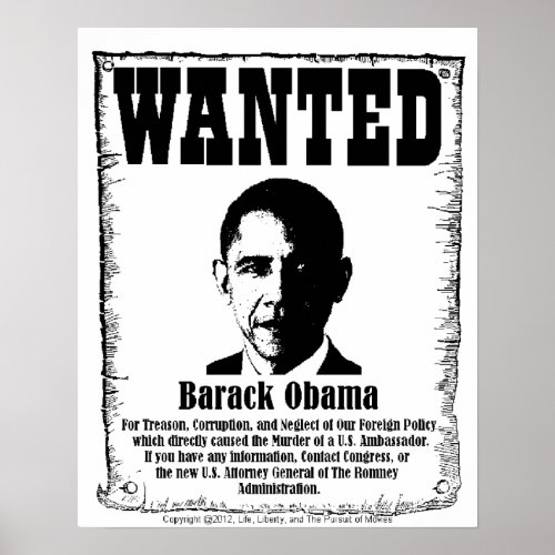 Barack Obama X_Large Wanted Poster