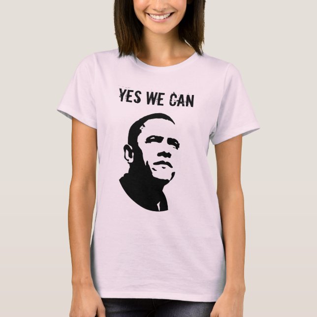 Barack Obama YES WE CAN (Both sides) T-Shirt (Front)